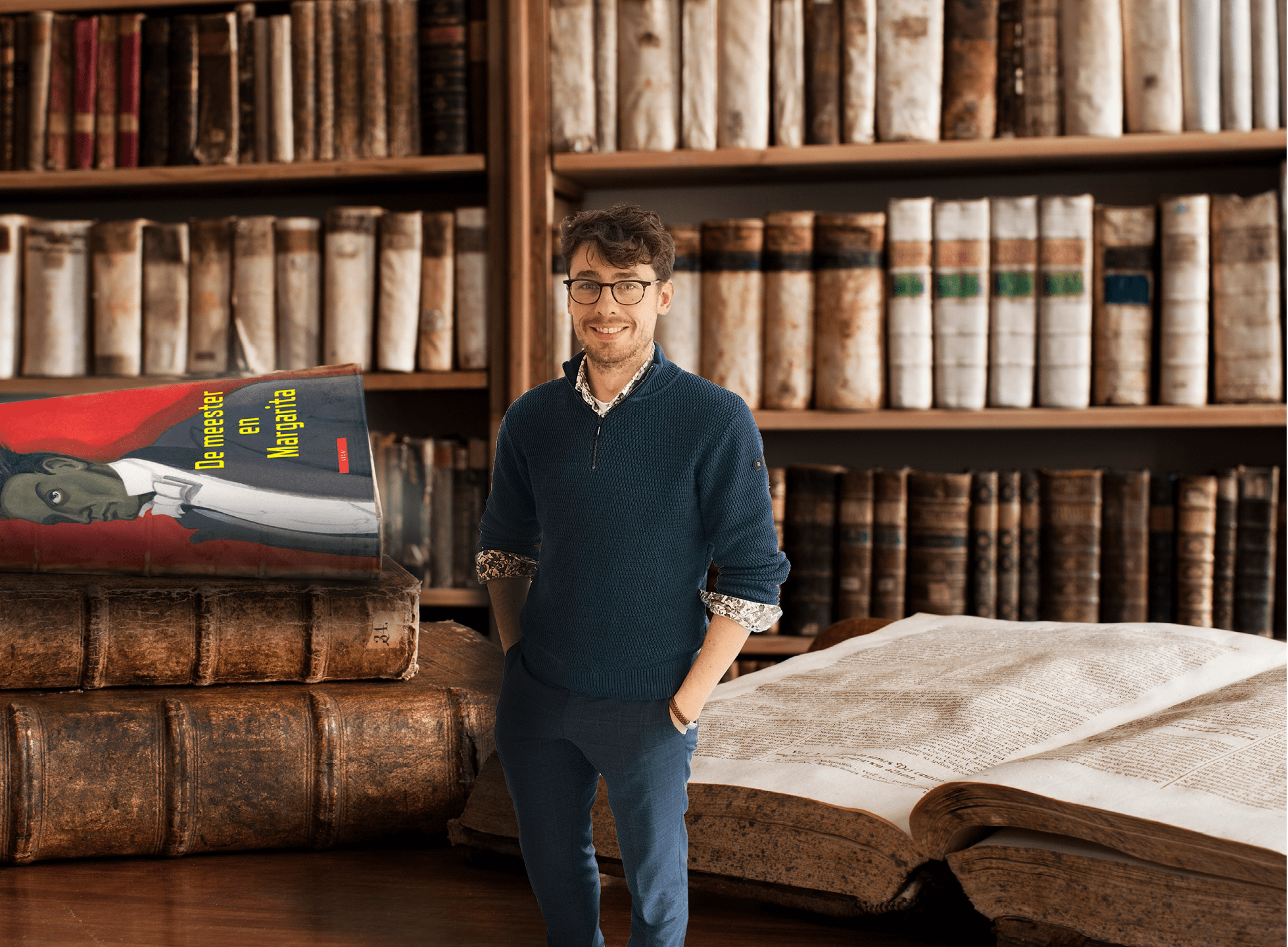 “400 year old antique books in a library. Photo was taken at avaible light, for accurate representation of the atmosphere inside."