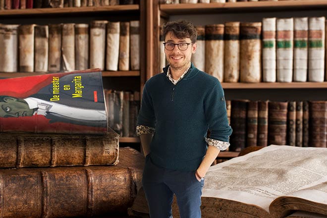 “400 year old antique books in a library. Photo was taken at avaible light, for accurate representation of the atmosphere inside."